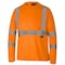 Pioneer Long Sleeve Shirt, Class 3, Moisture wicking birdseye polyester, Hi-Viz Orange, M V1054250U-M - alternate 1